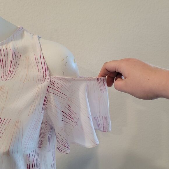 PETITE Ivanka Trump Cold Shoulder Blouse - Picture 3 of 7